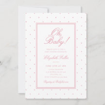 Fille aux pois roses Baby Shower