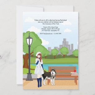 Invitation Fille Avec Un Chien