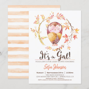 Invitation fille Baby shower de hibl