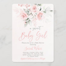 Fille baby shower rose pâle