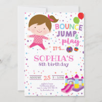 Fille Bounce Jump Colorant Rainbow Birthday Party