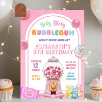 Fille d'anniversaire bonbon Bubble Gum Rose