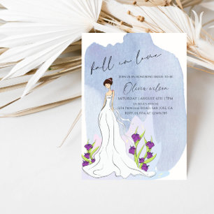 Invitation Fille dans la Fête des mariées du jardin - Élégant