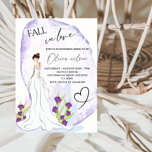 Invitation Fille dans la Fête des mariées du jardin - Élégant (Créateur téléchargé)