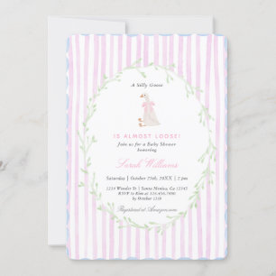 Invitation Fille de Baby shower d'oie stupide