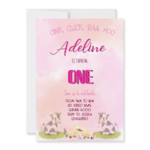 Invitation fille de la ferme UNE