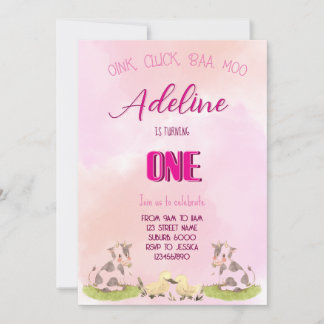 Invitation fille de la ferme UNE