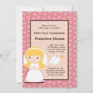 Invitation Fille de la Sainte Communion * Choisissez votre co