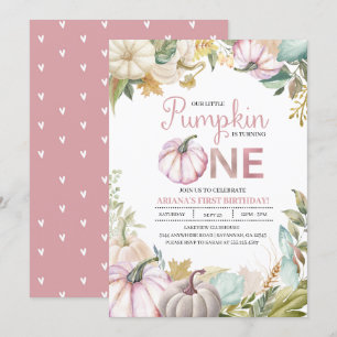 Invitation Fille d'invitation d'anniversaire d'automne de