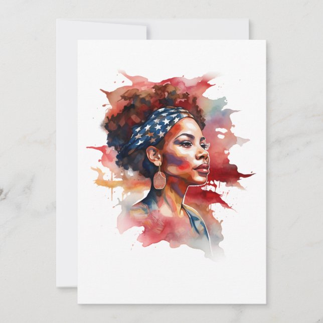 Invitation Fille forte Histoire noire forte Afrique (Devant)