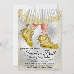 Invitation Fille Glam Basket Ball Anniversaire Fête Invitatio