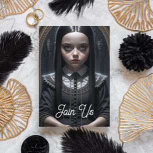 Invitation Fille gothique Fête d'Halloween