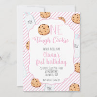 Fille Lait et Cookies Rose premier Anniversaire