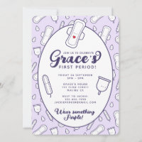 Fille mignonne Purple Menstrual Pad Première pério