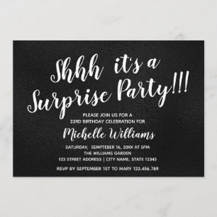 Invitation Fille noire Parties scintillant Anniversaire de