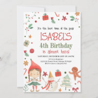 Fille Père Noël Elf Anniversaire