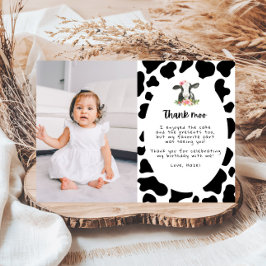 Invitation Fille Saint Vache 1er anniversaire Merci photo