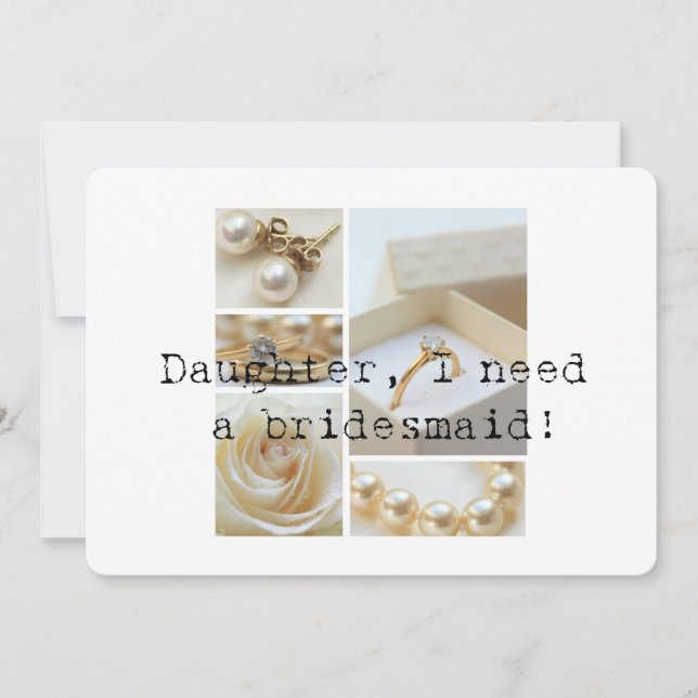 Invitation Fille S'il vous plaît être Bridesmaid (Devant)
