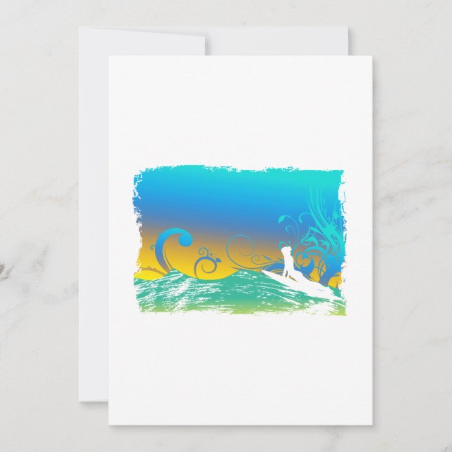 Invitation Fille Surf (Devant)