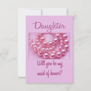 Invitation Fille, Veux-tu être ma demoiselle d'honneur?