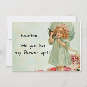 Invitation Fille Vintage Avec Chaton Proposition De Demoisell