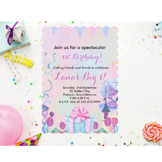 Invitation Filles 1er anniversaire