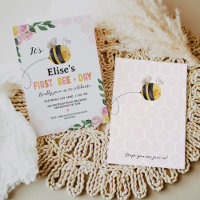 Filles Abeille rose Jaune Première Abeille Jour 1e