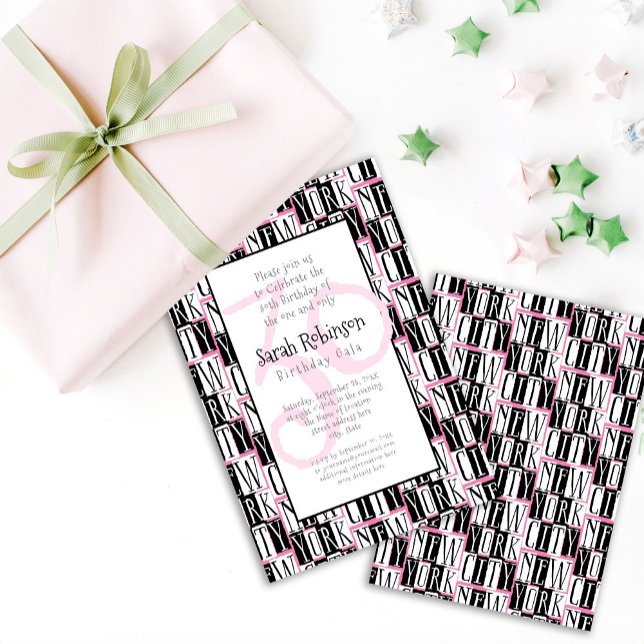 Invitation Filles amies 30e fête d'anniversaire à New York (Créateur téléchargé)