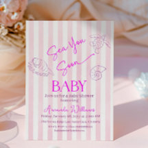Filles aux rayures roses côtières à bientôt Baby S