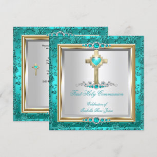 Invitation Filles de première communion perle de jade sarcell