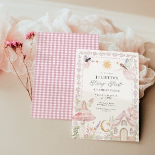 Invitation Filles Fairy Premier Jardin Magique Anniversaire