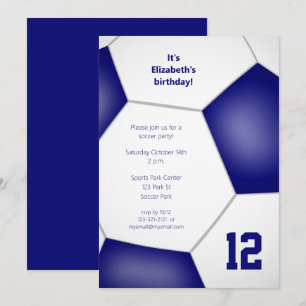Invitation filles garçons sport anniversaire fête de football