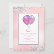 Filles Glittery Balloons Anniversaire