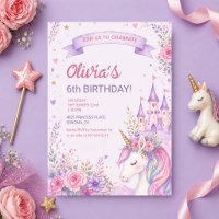 Filles Licorne Violette 6ème Anniversaire