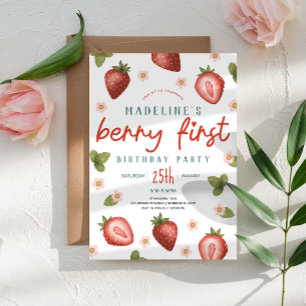 Invitation Filles mignonne Berry Premier été Enfants Premier 