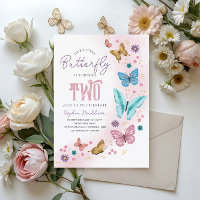 Filles mignonnes papillon rose pourpre Enfants 2e 