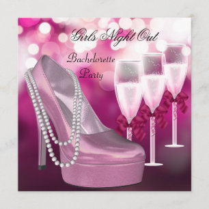 Invitation Filles Nuit Sortir Chaussures Roses Hi Talons Cham