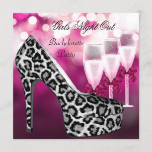 Invitation Filles Nuit Sortir Chaussures Roses Hi Talons Cham