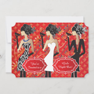 Invitation Filles personnalisées fête d'anniversaire