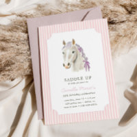 Filles Saddup Preppy Cheval Pony Rose Anniversaire