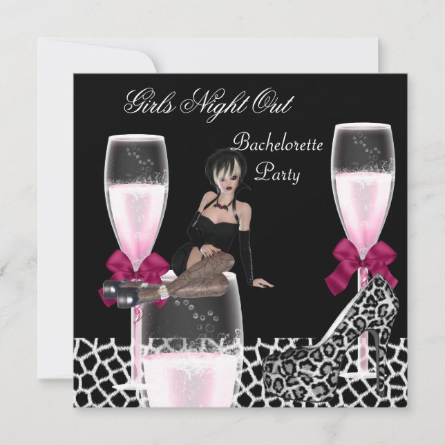 Invitation Filles Sauvage Nuit Sortir Chaussures Roses Champa (Devant)
