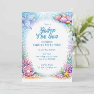 Invitation Filles Sirènes de l'Océan 8ème Anniversaire 