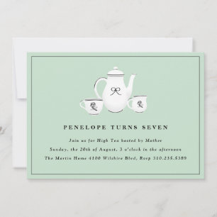 Invitation Filles sophistiquées High Tea Fête d'anniversaire