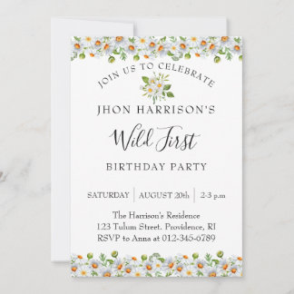 Invitation Filles Thème Daisy Anniversaire Fête