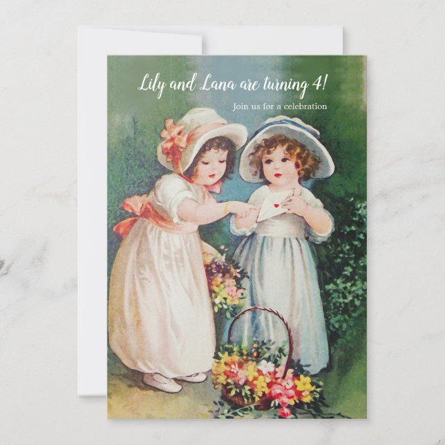 Invitation Filles Vintages (Devant)