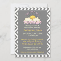 Filles Vous Êtes Mon Baby shower Sunshine Invitati