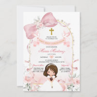 Fillet rose pâle perle fille première communion so