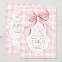 Fillet Rose Ruban Gingham Fille Baby Shower Tout E