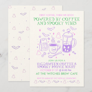 Invitation Film Halloween Alimenté par le Café et les Vibrati