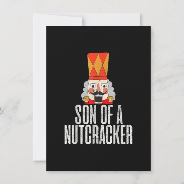 Invitation Fils D'Un Casse-Noix Drôle Noël Deez Nuts Noël Noë (Devant)